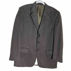 Men's Brown Micro Suede Sports‎ Coat Blazer Suit Jacket Size 42R